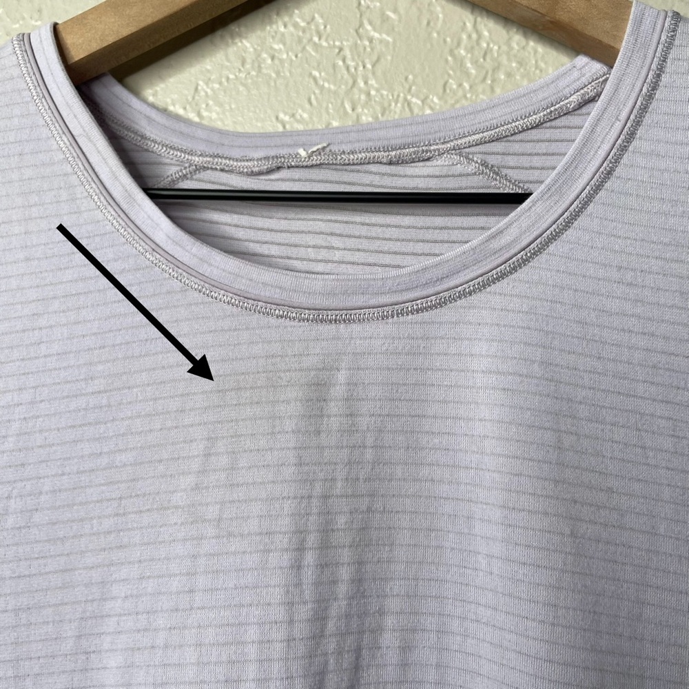 Lululemon Another Mile Short Sleeve Heathered Sheer Lilac Workout Top - Picture 12 of 12